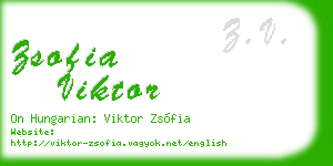 zsofia viktor business card